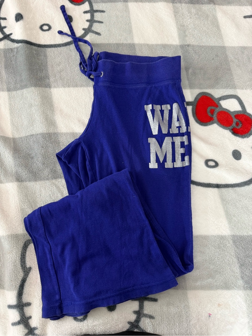 Vintage Victoria's Secret PINK "Warm Me Up" blue sweatpants